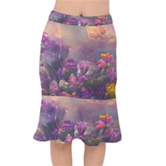 Floral Blossoms  Short Mermaid Skirt by Internationalstore