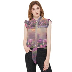 Floral Blossoms  Frill Detail Shirt by Internationalstore