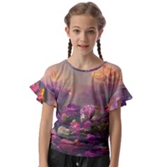 Floral Blossoms  Kids  Cut Out Flutter Sleeves by Internationalstore