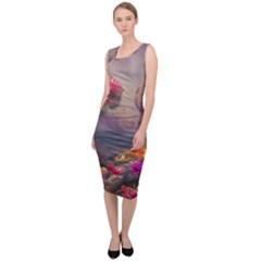 Floral Blossoms  Sleeveless Pencil Dress by Internationalstore