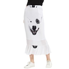 Bull Terrier T- Shirt White Look Calm Bull Terrier 23 T- Shirt Maxi Fishtail Chiffon Skirt by EnriqueJohnson