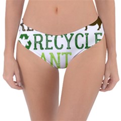 Earth Day T- Shirt Save Bees Rescue Animals Recycle Plastic Earth Day T- Shirt Reversible Classic Bikini Bottoms by ZUXUMI