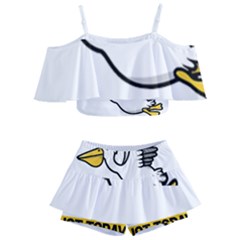 Pelican T-shirtnope Not Today Pelican 64 T-shirt Kids  Off Shoulder Skirt Bikini by EnriqueJohnson