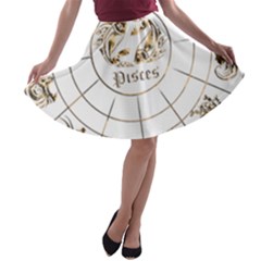 Pisces T-shirtpisces Gold Edition - 12 Zodiac In 1 T-shirt A-line Skater Skirt by EnriqueJohnson