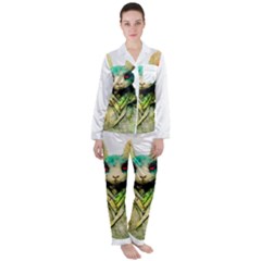 Rabbit T-shirtrabbit Watercolor Painting #rabbit T-shirt (5) Women s Long Sleeve Satin Pajamas Set	 by EnriqueJohnson