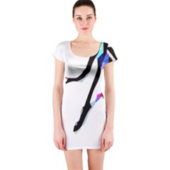 Abstract Art Sport Women Tennis  Shirt Abstract Art Sport Women Tennis  Shirt (1)11 Short Sleeve Bodycon Dress by EnriqueJohnson
