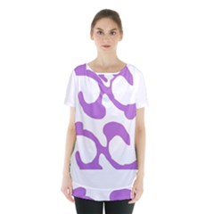 Abstract Pattern Purple Swirl T- Shirt Abstract Pattern Purple Swirl T- Shirt Skirt Hem Sports Top by EnriqueJohnson
