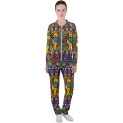 Grateful Dead Pattern Casual Jacket And Pants Set by Sarkoni