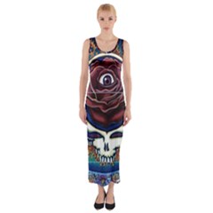 Grateful-dead-ahead-of-their-time Fitted Maxi Dress