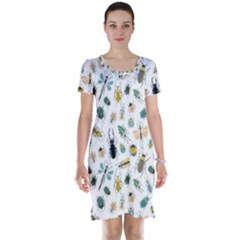 Insect Animal Pattern Short Sleeve Nightdress by Ket1n9