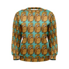 Owl-pattern-background Women s Sweatshirt by Grandong