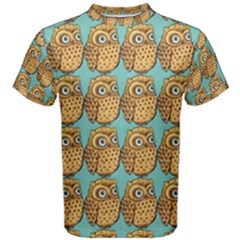 Owl Bird Cartoon Men s Cotton T-shirt by Grandong