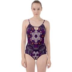 Rosette Kaleidoscope Mosaic Abstract Background Art Cut Out Top Tankini Set by Vaneshop