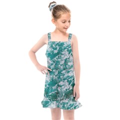 Blue Ocean Waves 2 Kids  Overall Dress by Jack14