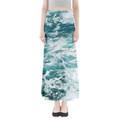 Blue Crashing Ocean Wave Full Length Maxi Skirt by Jack14