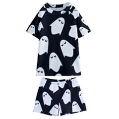 Ghost Halloween Pattern Kids  Swim T-shirt And Shorts Set by Amaryn4rt