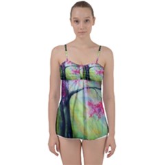 Forests Stunning Glimmer Paintings Sunlight Blooms Plants Love Seasons Traditional Art Flowers Sunsh Babydoll Tankini Top by Amaryn4rt