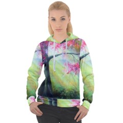 Forests Stunning Glimmer Paintings Sunlight Blooms Plants Love Seasons Traditional Art Flowers Sunsh Women s Overhead Hoodie by Amaryn4rt