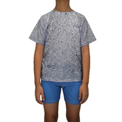 Abstract Flowing And Moving Liquid Metal Kids  Short Sleeve Swimwear by Amaryn4rt
