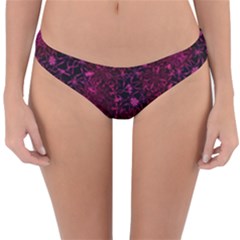 Retro-flower-pattern-design-batik- Reversible Hipster Bikini Bottoms by Amaryn4rt