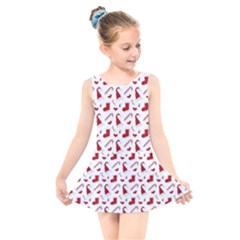 Christmas Template Advent Cap Kids  Skater Dress Swimsuit by Amaryn4rt