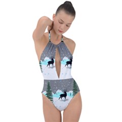 Rocky Mountain High Colorado Plunge Cut Halter Swimsuit by Amaryn4rt
