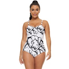 Mammoth Elephant Strong Retro Full Coverage Swimsuit by Amaryn4rt