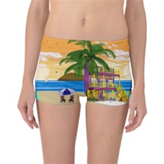 Vector Graphic Clipart Beach House Boyleg Bikini Bottoms by Sarkoni