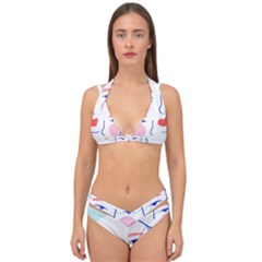 Art Womens Lovers Double Strap Halter Bikini Set by Ndabl3x