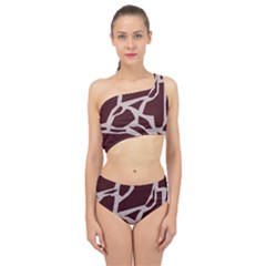 Cracked Pattern Boho Art Design Spliced Up Two Piece Swimsuit by Grandong