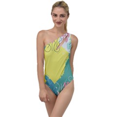 Plants Eaves Border Frame To One Side Swimsuit by Grandong