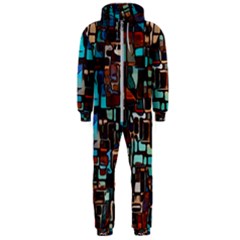 Stained Glass Mosaic Abstract Hooded Jumpsuit (men) by Sarkoni