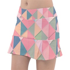Background Geometric Triangle Classic Tennis Skirt by Sarkoni