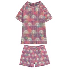 Colorful Background Abstract Kids  Swim T-shirt And Shorts Set