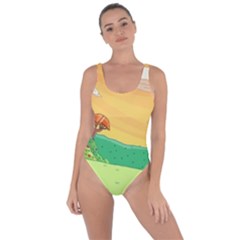 Green Field Illustration Adventure Time Multi Colored Bring Sexy Back Swimsuit by Sarkoni