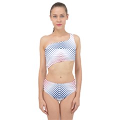 Dots Pointillism Abstract Chevron Spliced Up Two Piece Swimsuit by Pakjumat