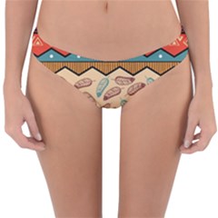 Ethnic-tribal-pattern-background Reversible Hipster Bikini Bottoms by Apen