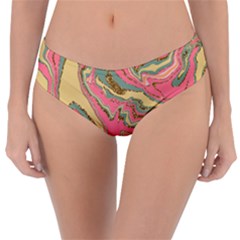 Pattern Glitter Pastel Layer Reversible Classic Bikini Bottoms by Pakjumat