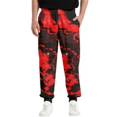 Red Black Fractal Mandelbrot Art Wallpaper Men s Elastic Waist Pants by Hannah976