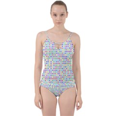 Dots Color Rows Columns Background Cut Out Top Tankini Set by Hannah976