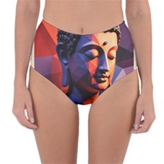 Let That Shit Go Buddha Low Poly (6) Reversible High-waist Bikini Bottoms by 1xmerch
