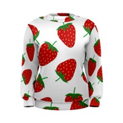 Seamless Pattern Fresh Strawberry Women s Sweatshirt by Sarkoni