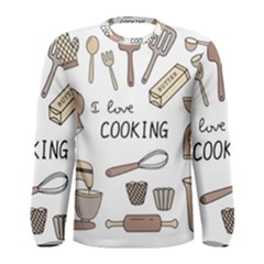 I Love Cooking Baking Utensils Knife Men s Long Sleeve T-shirt by Apen