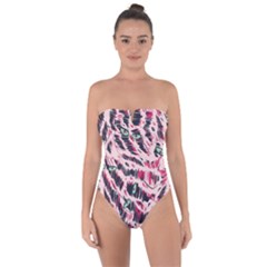 Drawing Notebook Print Reason Tie Back One Piece Swimsuit by Ravend