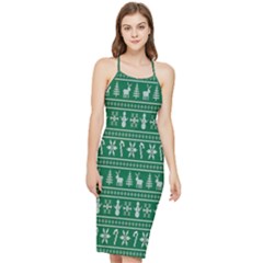 Wallpaper Ugly Sweater Backgrounds Christmas Bodycon Cross Back Summer Dress by artworkshop