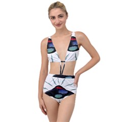 Alien Unidentified Flying Object Ufo Tied Up Two Piece Swimsuit by Sarkoni