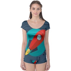 Rocket With Science Related Icons Image Boyleg Leotard 