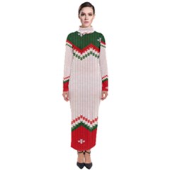 Merry Christmas Happy New Year Turtleneck Maxi Dress by artworkshop