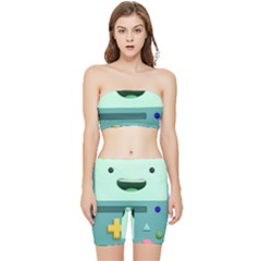 Bmo Adventure Time Stretch Shorts And Tube Top Set by Bedest