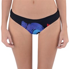 Stitch Love Cartoon Cute Space Reversible Hipster Bikini Bottoms by Bedest